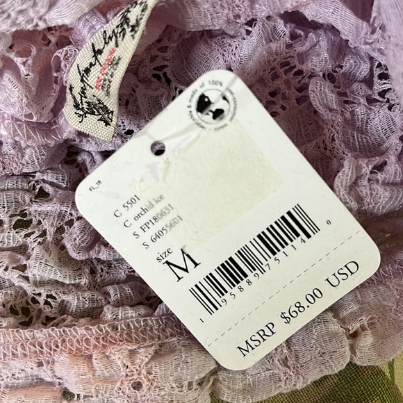 FREE PEOPLE Size Medium DAY-NIGHT Ruched LACE Mockturtle Bodysuit Stretch $68NEW - Picture 12 of 16